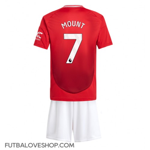 Dres Manchester United Mason Mount #7 Domáci pre deti 2024-25 Krátky Rukáv (+ trenírky)